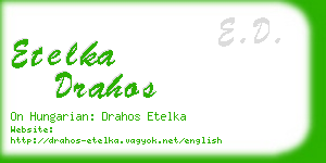 etelka drahos business card